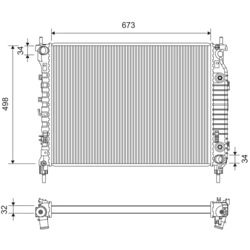 Chladič motora VALEO 701361