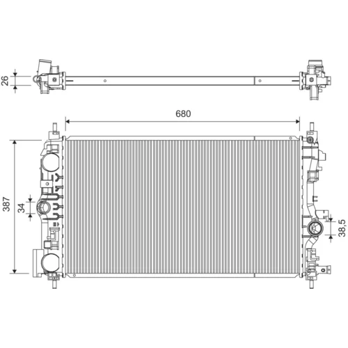 Chladič motora VALEO 701385