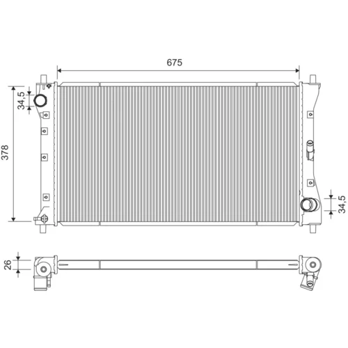 Chladič motora VALEO 701394