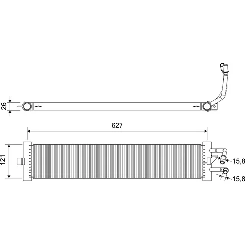 Chladič motora 701461 /VALEO/