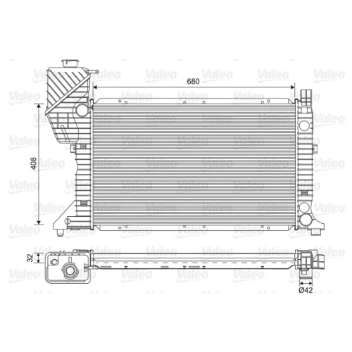 Chladič motora VALEO 701589