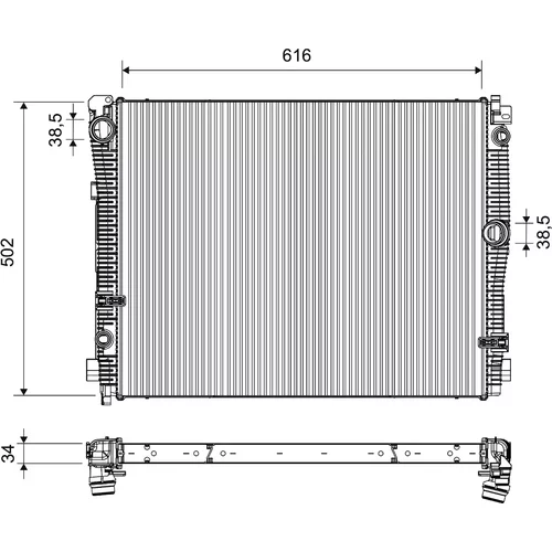 Chladič motora VALEO 701643