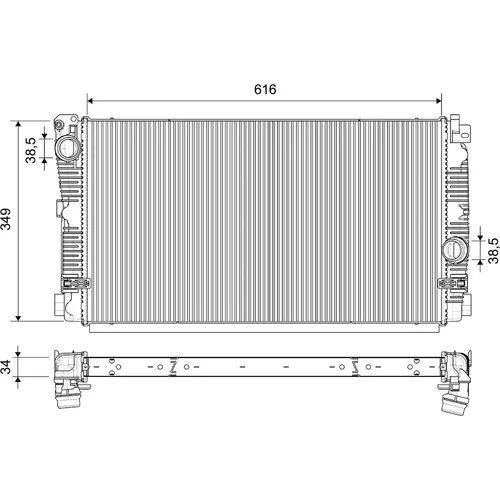 Chladič motora 701663 /VALEO/