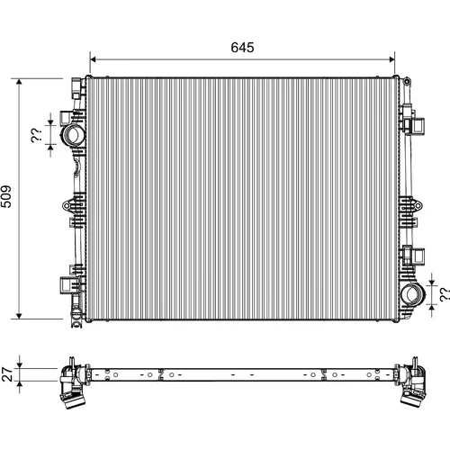 Chladič motora VALEO 701698