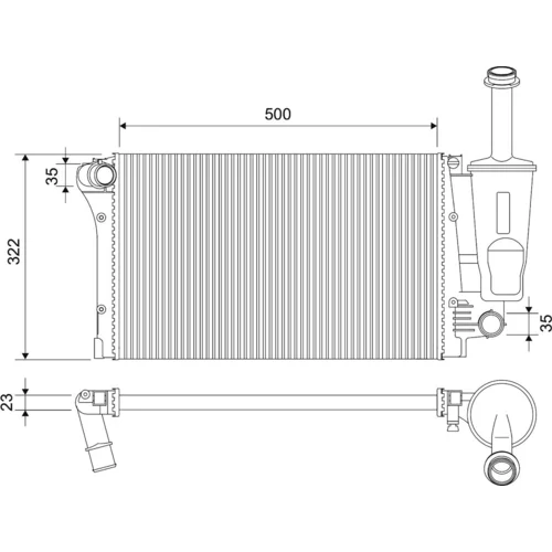 Chladič motora VALEO 701886