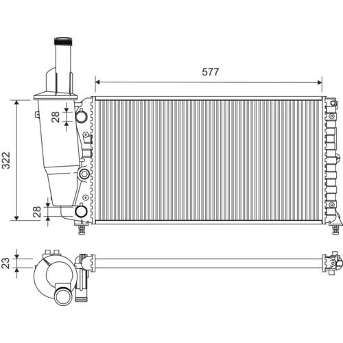 Chladič motora VALEO 730976