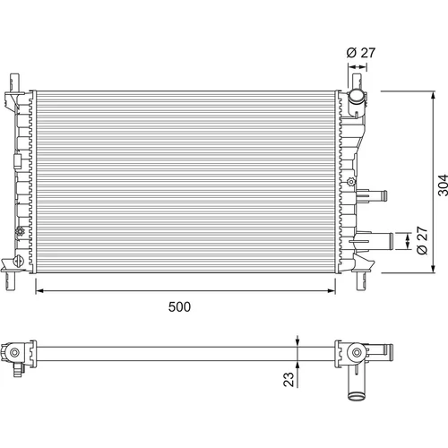 Chladič motora VALEO 731734