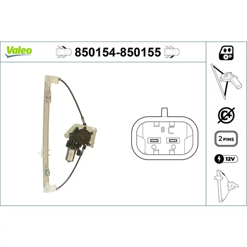 Mechanizmus zdvíhania okna VALEO 850154