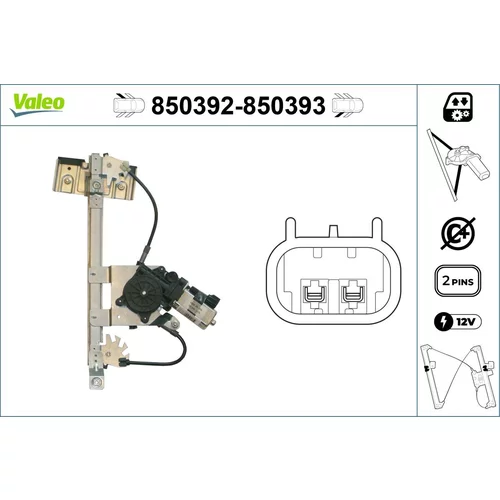 Mechanizmus zdvíhania okna VALEO 850392