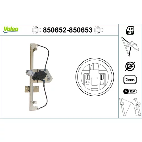Mechanizmus zdvíhania okna VALEO 850652
