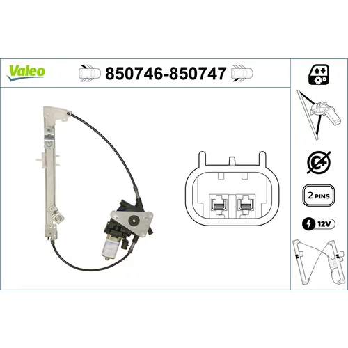 Mechanizmus zdvíhania okna VALEO 850746