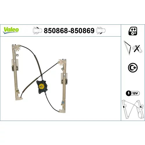 Mechanizmus zdvíhania okna VALEO 850868