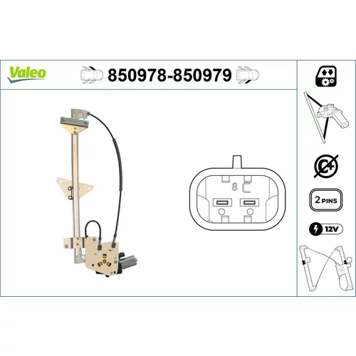 Mechanizmus zdvíhania okna VALEO 850978