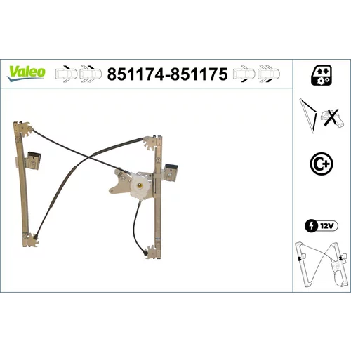 Mechanizmus zdvíhania okna VALEO 851174