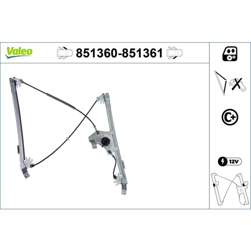 Mechanizmus zdvíhania okna VALEO 851360