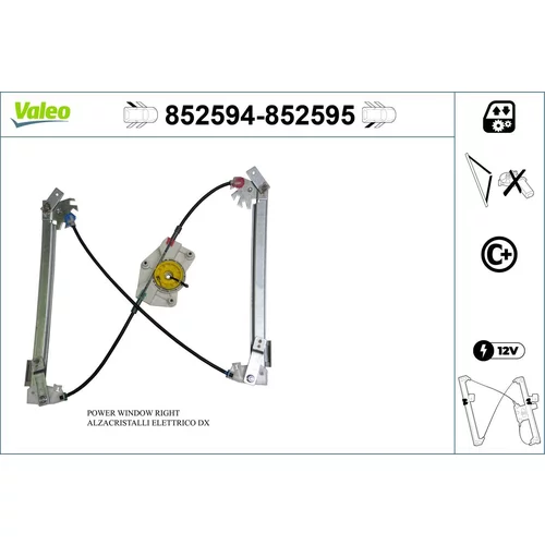 Mechanizmus zdvíhania okna VALEO 852594