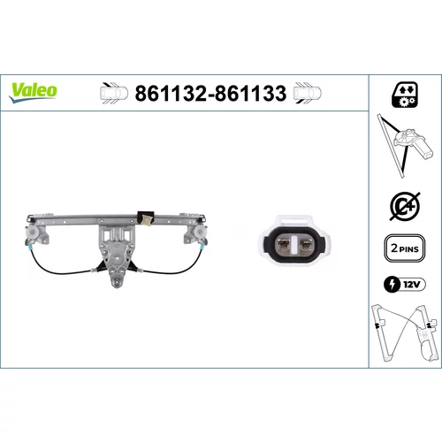 Mechanizmus zdvíhania okna VALEO 861133