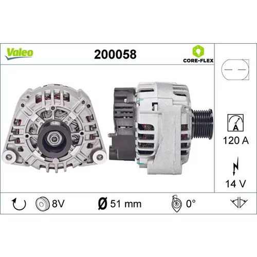 Alternátor VALEO 200058