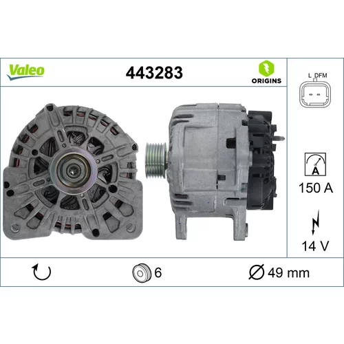 Alternátor VALEO 443283