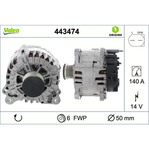 Alternátor VALEO 443474