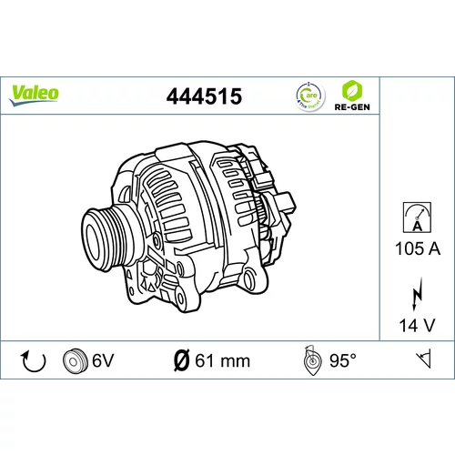 Alternátor VALEO 444515