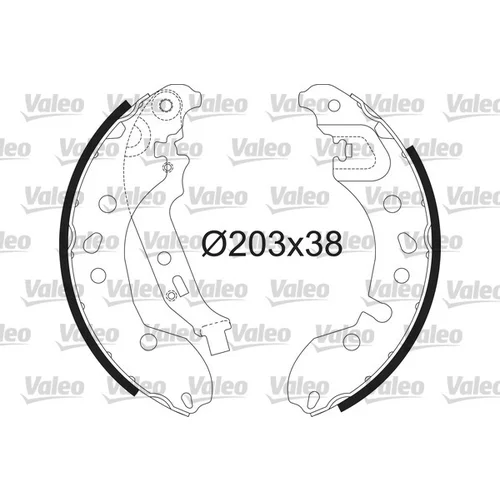 Sada brzdových čeľustí VALEO 564209