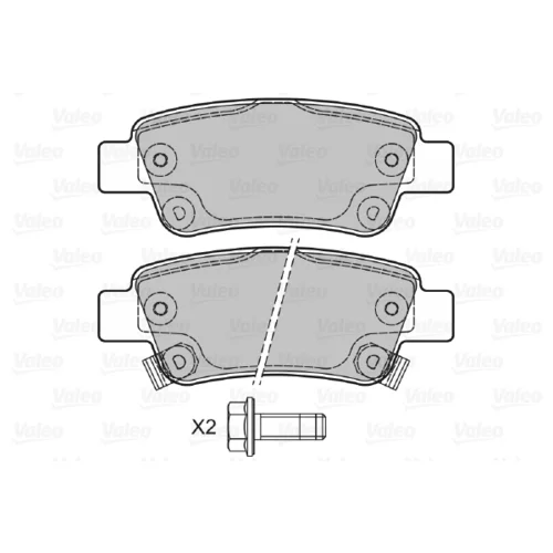 Sada brzdových platničiek kotúčovej brzdy 601038 /VALEO/ - obr. 1