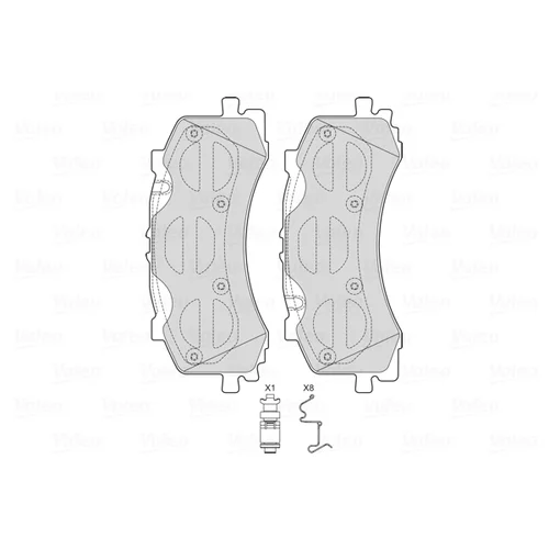 Sada brzdových platničiek kotúčovej brzdy 601754 /VALEO/
