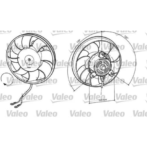 Ventilátor chladenia motora VALEO 696037