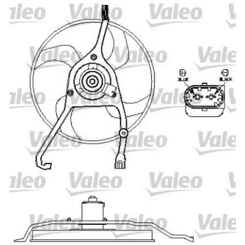 Ventilátor chladenia motora VALEO 696210