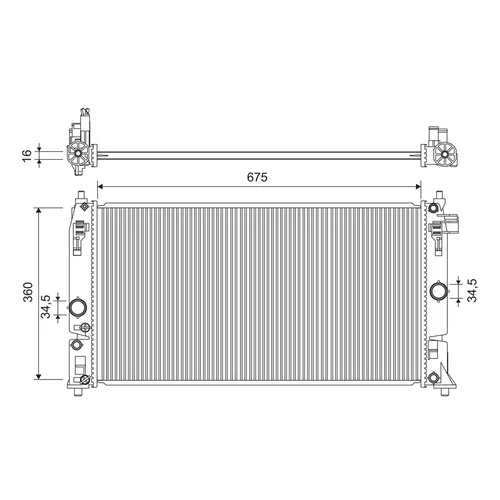 Chladič motora VALEO 701318