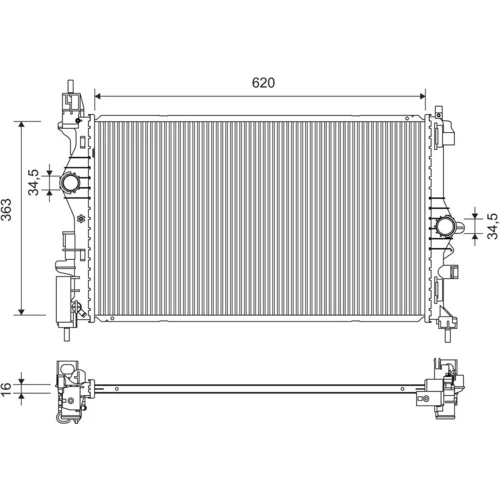 Chladič motora VALEO 701372