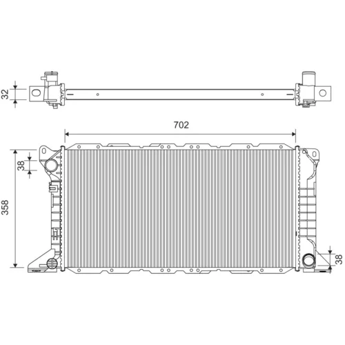 Chladič motora VALEO 701525