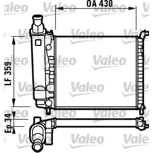 Chladič motora VALEO 732004