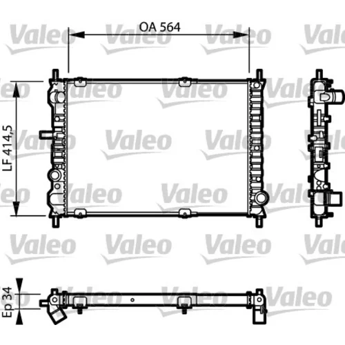Chladič motora VALEO 732623