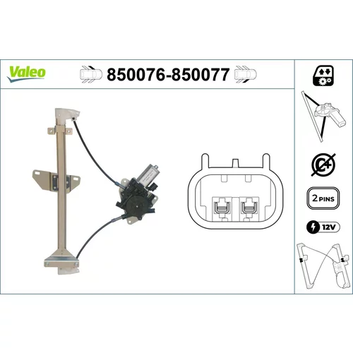 Mechanizmus zdvíhania okna VALEO 850076