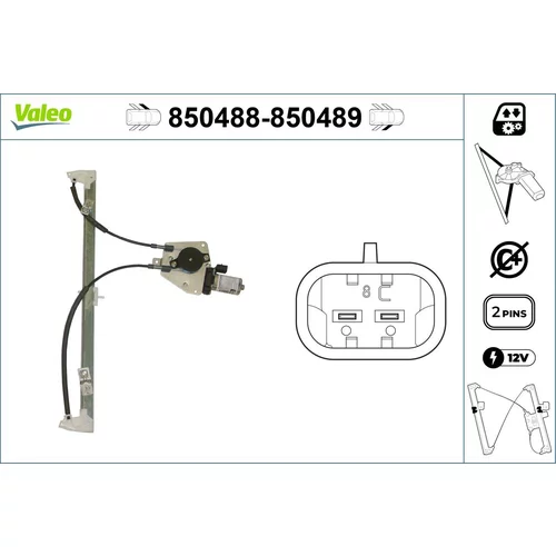 Mechanizmus zdvíhania okna VALEO 850488