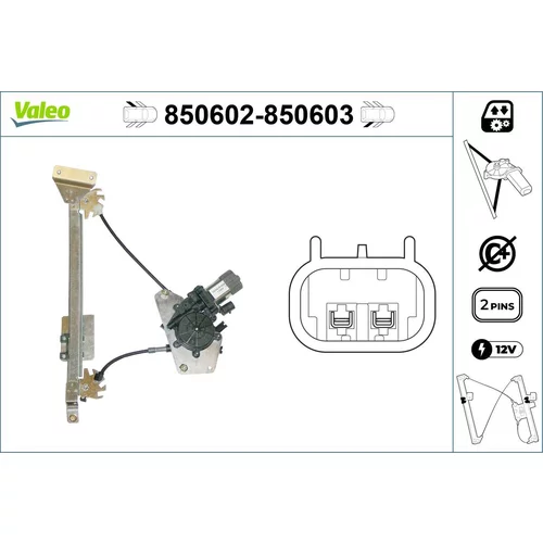 Mechanizmus zdvíhania okna VALEO 850602