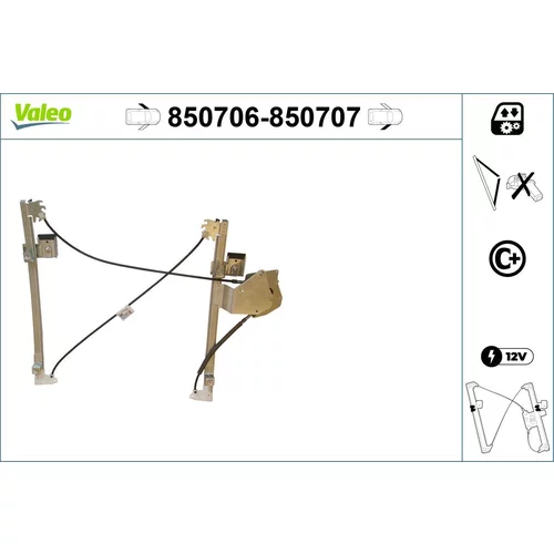 Mechanizmus zdvíhania okna VALEO 850706