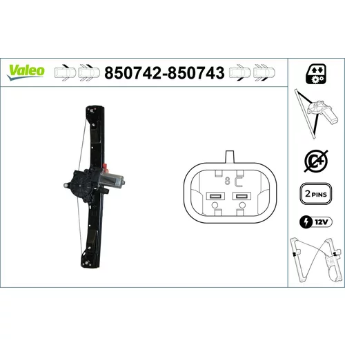 Mechanizmus zdvíhania okna VALEO 850742