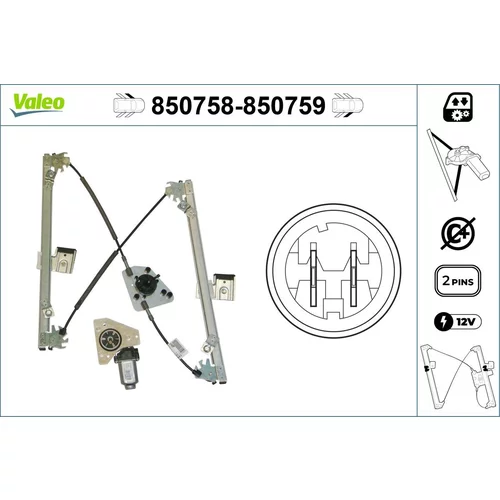 Mechanizmus zdvíhania okna VALEO 850758