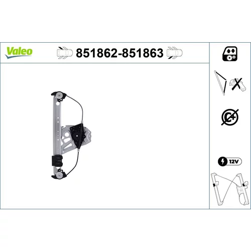 Mechanizmus zdvíhania okna VALEO 851862