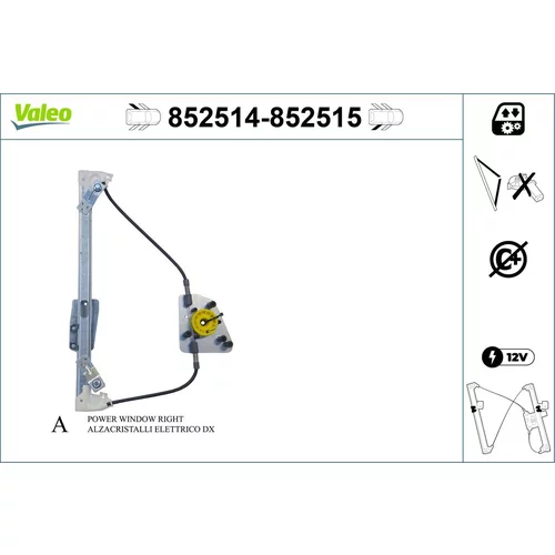 Mechanizmus zdvíhania okna VALEO 852514