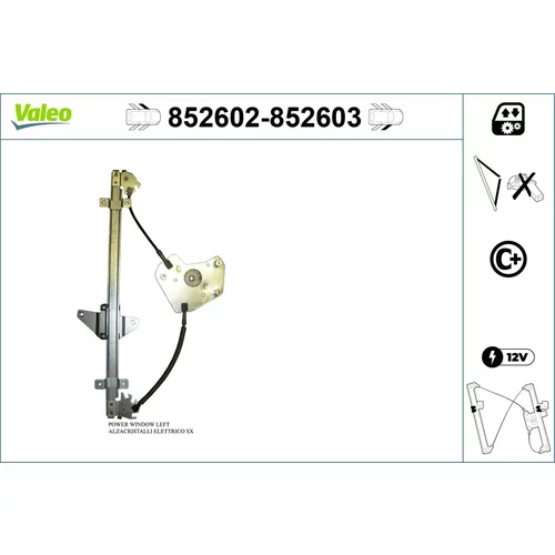 Mechanizmus zdvíhania okna VALEO 852602