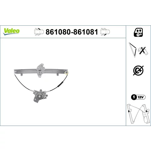 Mechanizmus zdvíhania okna VALEO 861080