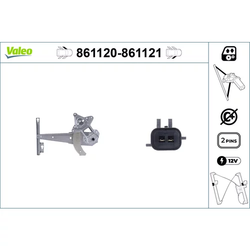 Mechanizmus zdvíhania okna VALEO 861121