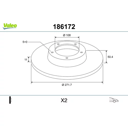Brzdový kotúč 186172 /VALEO/