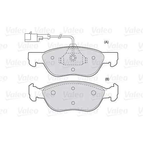 Sada brzdových platničiek kotúčovej brzdy 301006 /VALEO/ - obr. 1