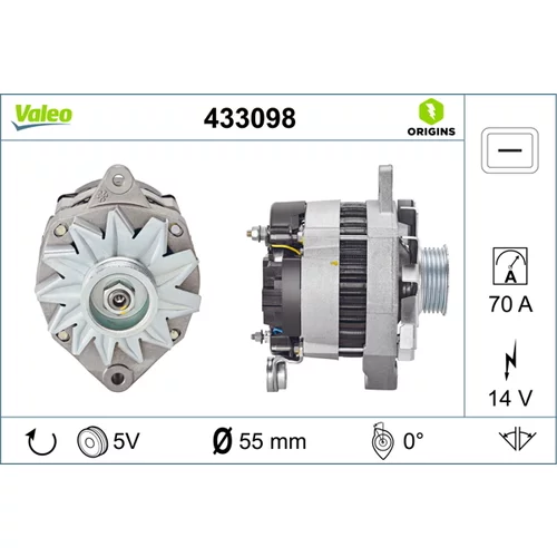Alternátor 433098 /VALEO/