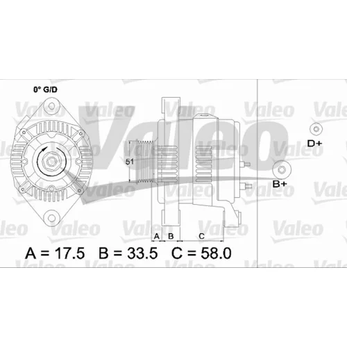 Alternátor 436683 /VALEO/ - obr. 1